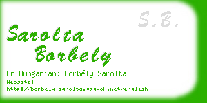 sarolta borbely business card
